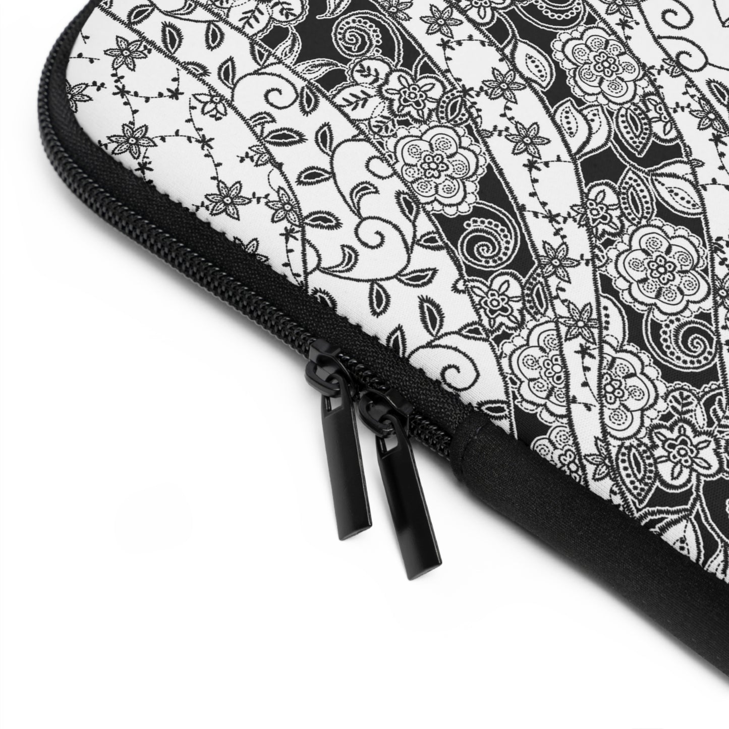 Black and White Pattern Laptop Sleeve