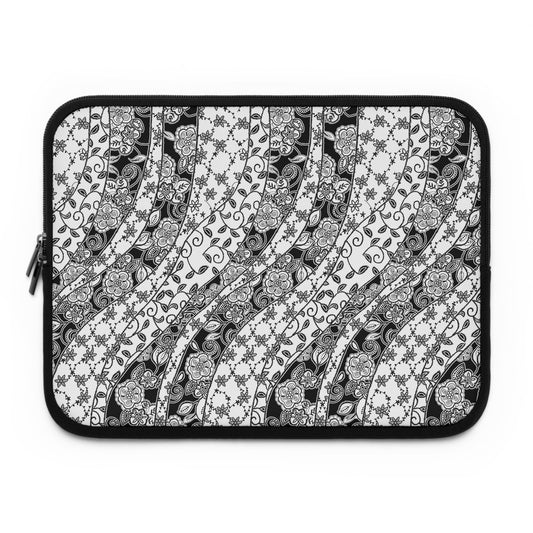 Black and White Pattern Laptop Sleeve