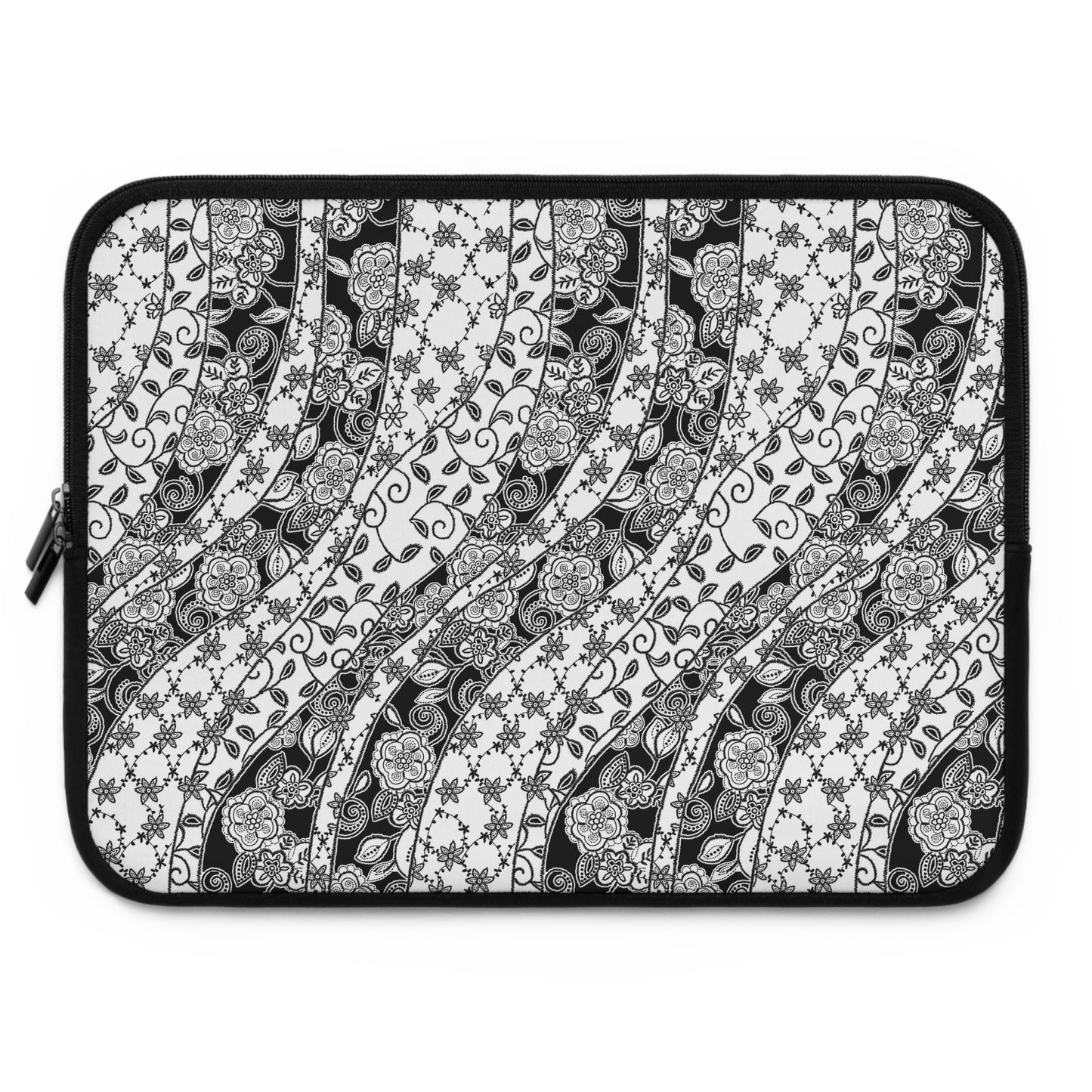 Black and White Pattern Laptop Sleeve