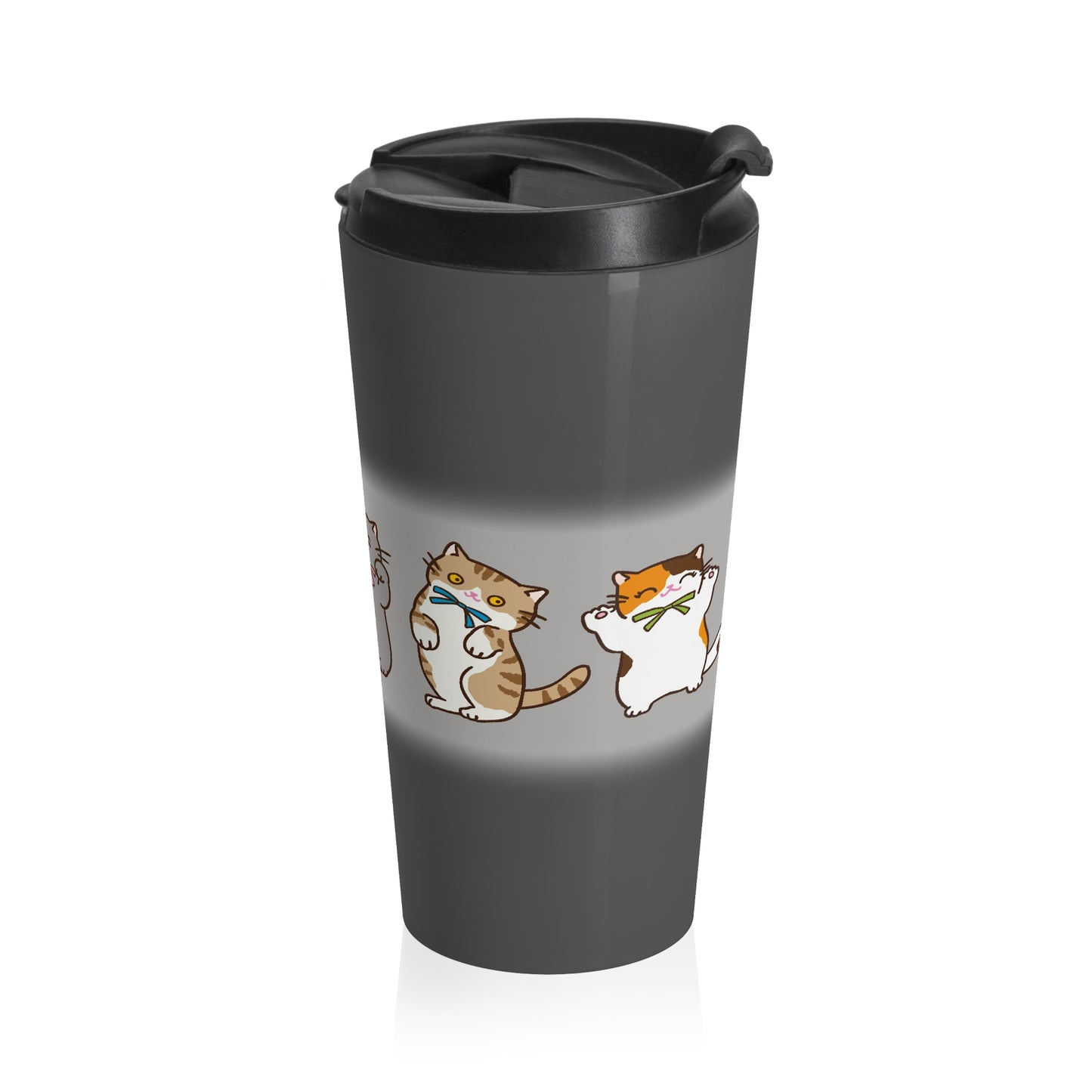 Cat Pattern,Stainless Steel,Travel Mug